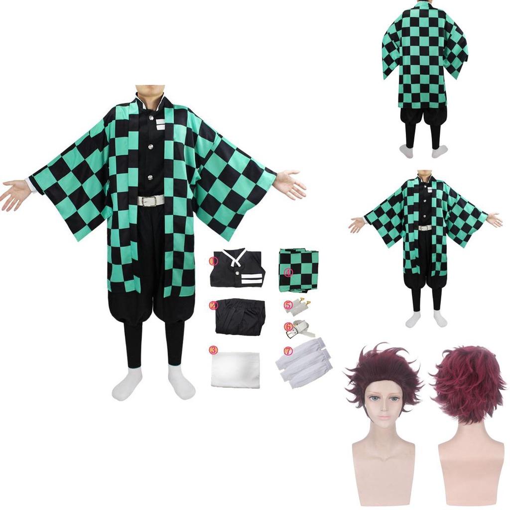 Demon Kimetsu Slayer No Yaiba Kamado Nezuko Cosplay Costume Kimono Suit Robes