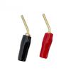20Pcs Red Black Curved Pin 2mm Banana Plug Connector Right Angle Banana Male Plugs Audio Speaker Wire Cable Connectors