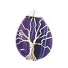 Tree of Life Wrap Pendant In Purple Agate + Chain 3,5cm