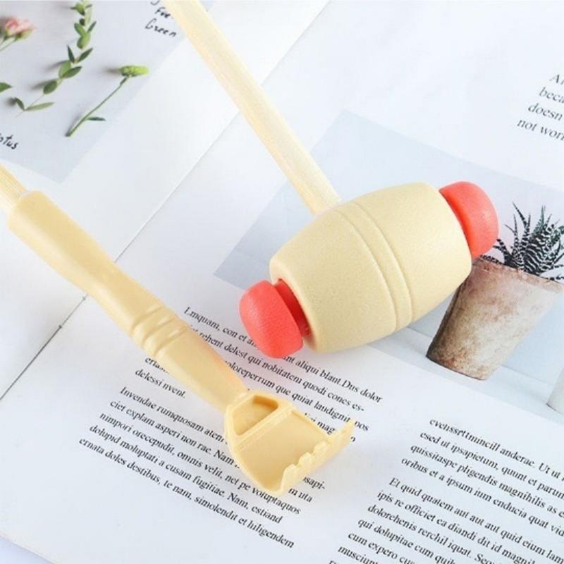 Holzmassagehammer Jucken Kratzen Multifunktional Rückenmassage Fitness Rehabilitation Entspannung Massagehammer