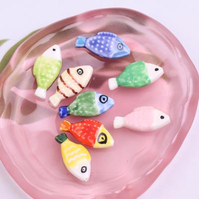 Hobby Hand-Painted Ceramic Fish Beads for DIY Jewelry