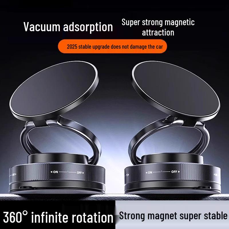 2025 Magnetic Telescopic Car Mount with Vacuum Suction for Console Navigation