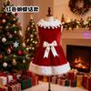 Pet Dog Cat Christmas Dress Skirt Outfit Holiday Costume Red Bow Tree Design Unisex Winter Seasonal Apparel