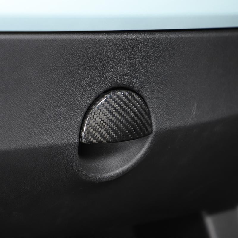 Car Glove Box Switch Cover Trim For Fiat 500 2007-2026 Real Carbon Fiber Interior Car Accessories