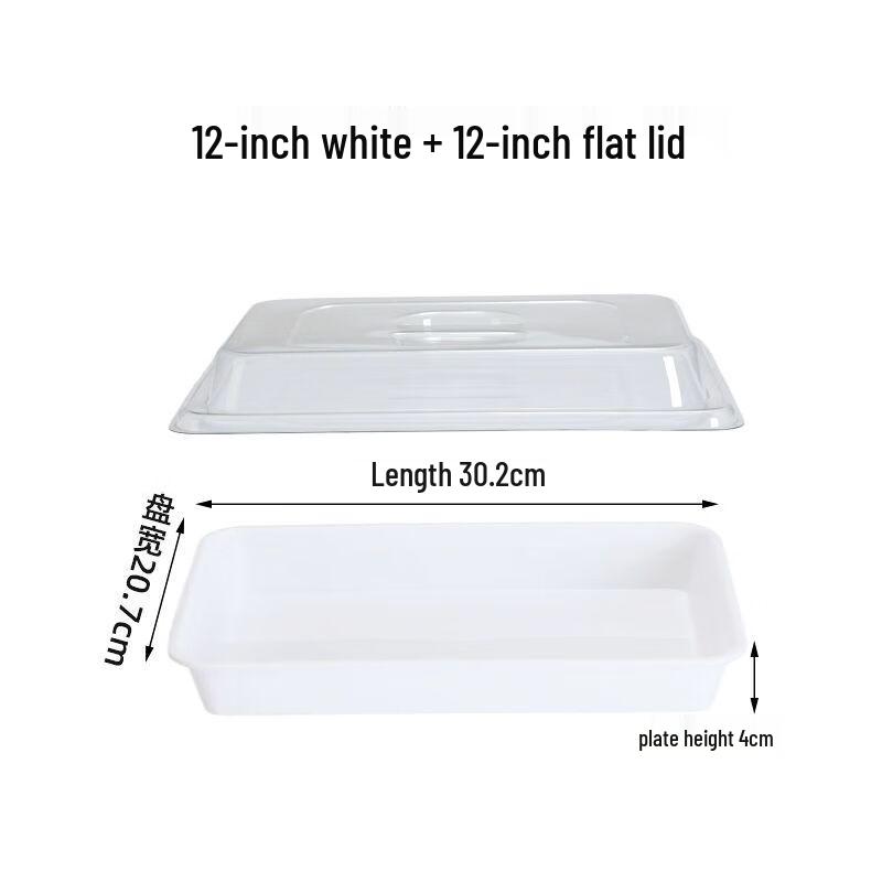 Stainless Steel Rectangular Food Display Tray with Lid