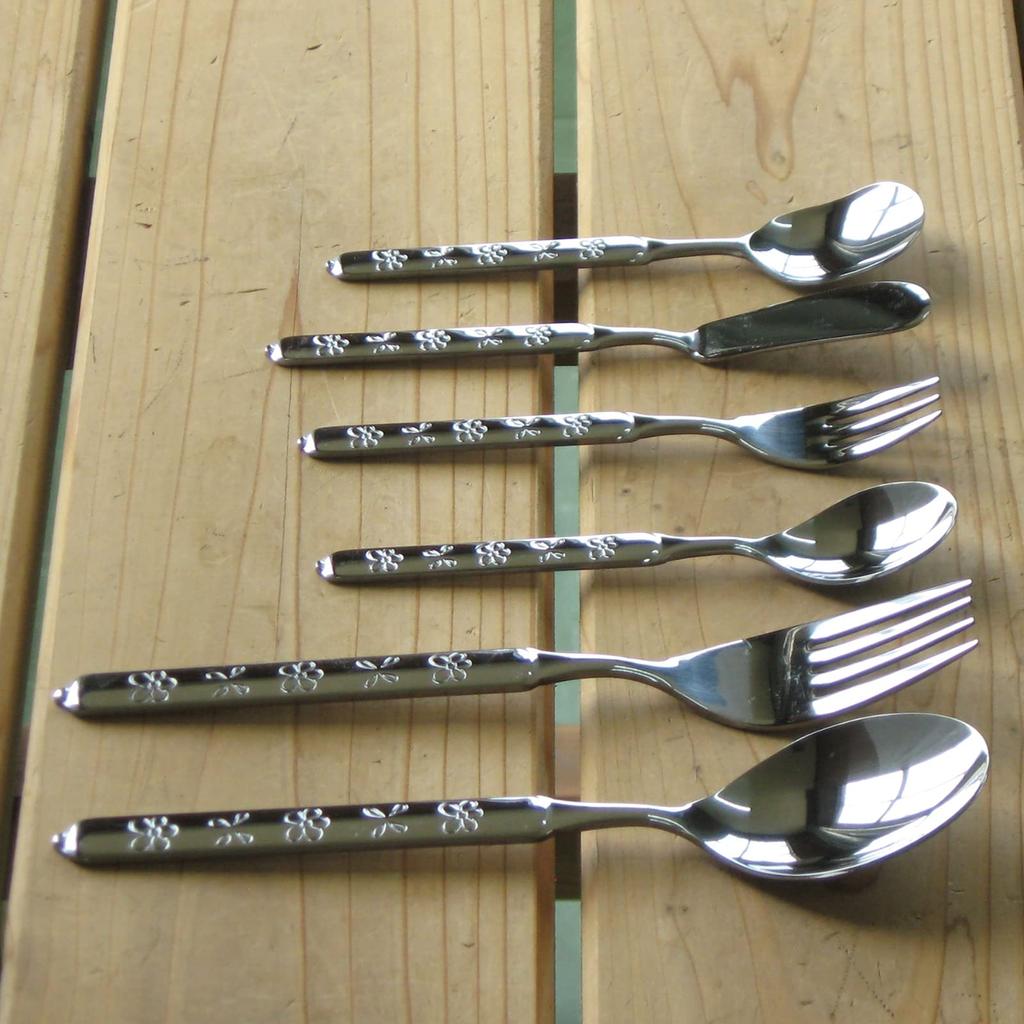 Nagao Herb Dinner Cutlery 8 Stainless Dishwasher Made in Japan Set, Pieces, 18-0 Steel, Safe,