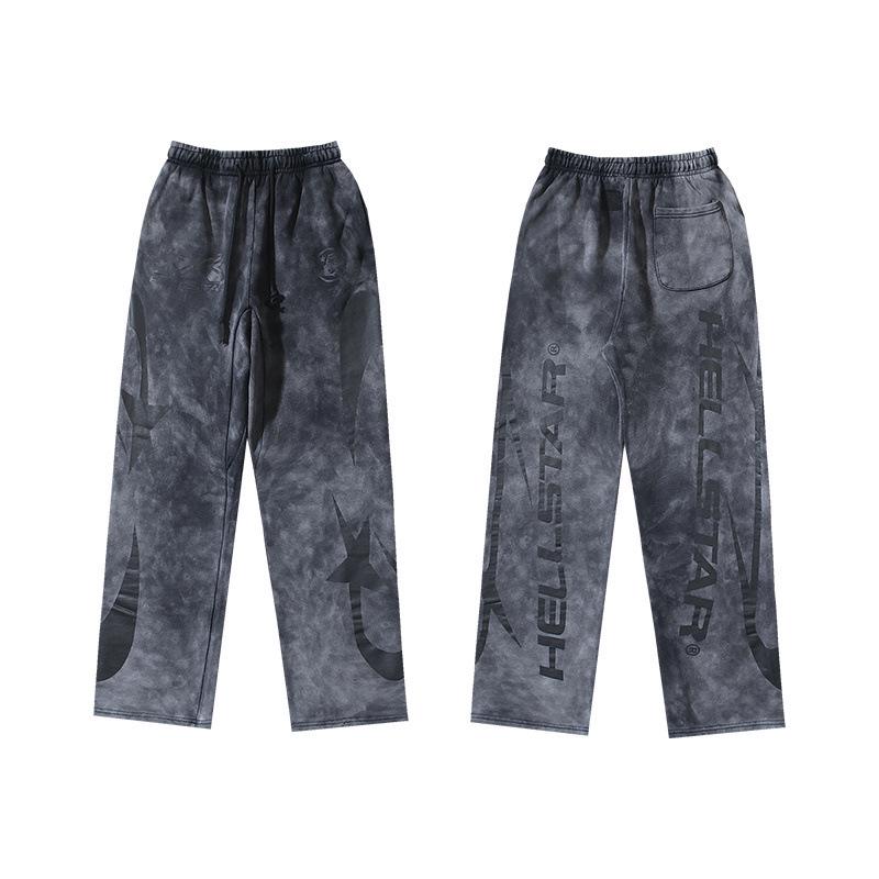 Set Felpa con Cappuccio Trendy Autunnale Hell Star Lavata Usurata per Uomo e Donna