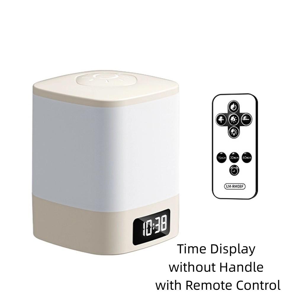 Portable Clock Night Light Dimmable Light Desk Lamp Bedside Table Lamp  Bedroom Lighting