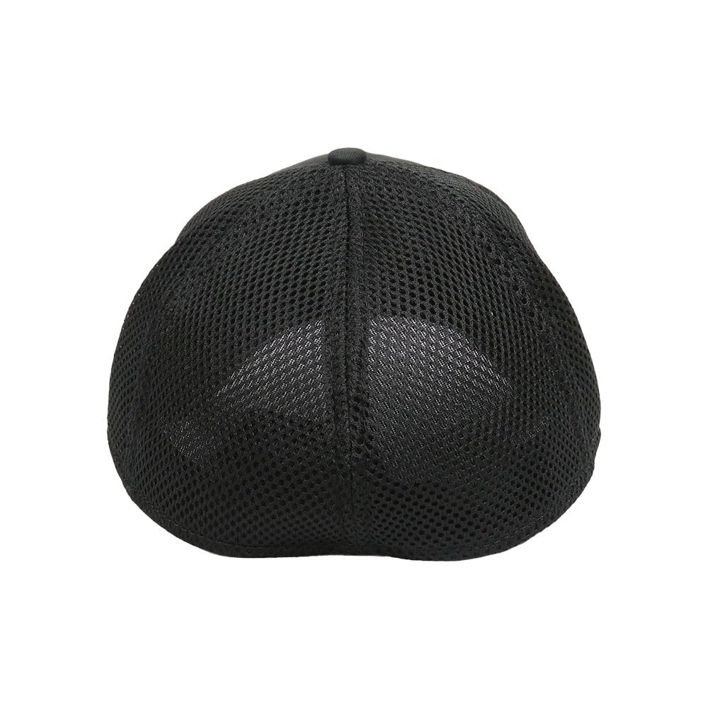 NEW ERA [New Era] Síťovaná kšiltovka pro muže a ženy NewEra NE1020 Jednobarevná čepice Baseballová kšiltovka 39THIRTY Strečová Elastická 6panelová Trucker SM Černá [Použitá]