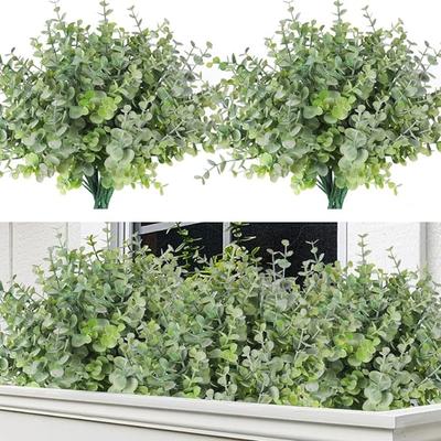 Artificial Plants Outdoor Indoor Fake Grass Shrubs UV Resistant for Garden Patio Home Office Wedding Decor Realistic
