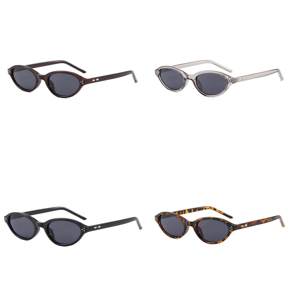 Elliptical Cat Eye Sunglasses With Uv400 Protection For Fashion Girls