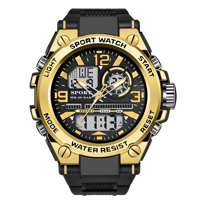 Sports Waterproof Watch Male Student Double Display Mysterious Special Forces Leisure Mountaineering Luminous Multi-Function Electronic Watch
