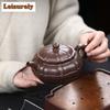 111ml Yixing Purple Clay Teapots Master Handmade Antique Pot Raw Ore Purple Mud Tea Brewing Kettle With Infuser Zisha Tea Set