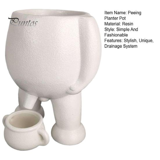 Piss Pot Pflanzgefäß aus Kunstharz mit pinkelndem Topf, lustiger Körper, Sukkulententopf mit Drainage, neuartige Vase für den Innen- und Außenbereich, Garten, Heimdekoration