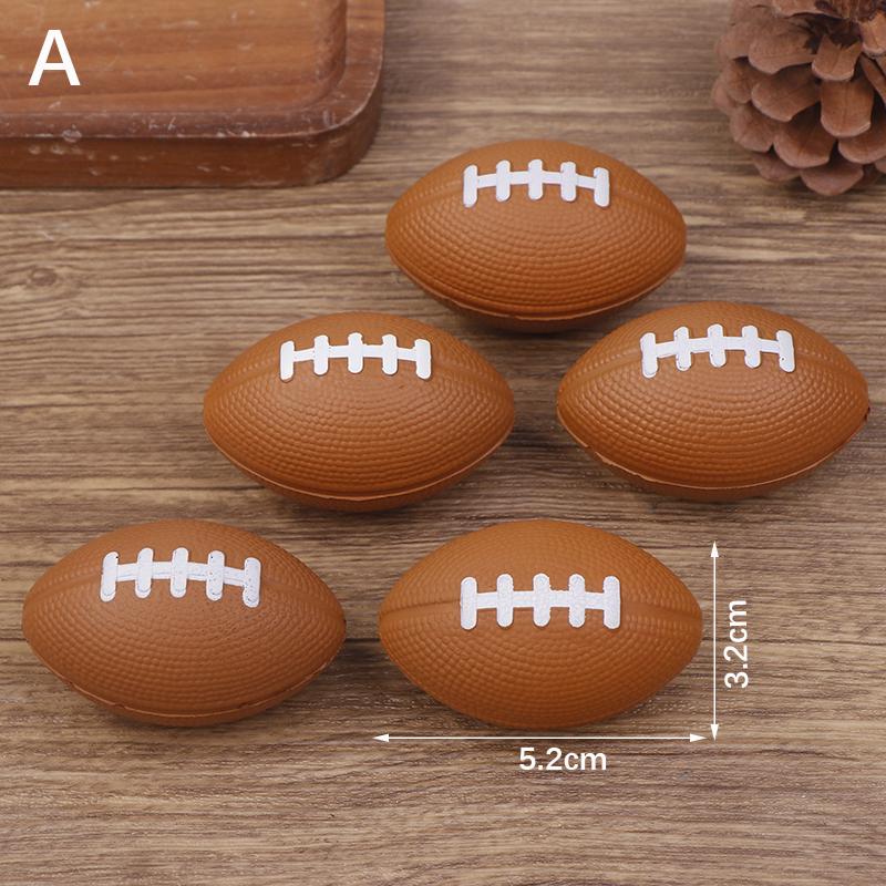 

5 шт. Мини Мягкий Эластичный ПУ Губка Мяч для Регби Мини Мяч для Декомпрессии Сжимаемые Мячи Антистресс Детская Игрушка Мячи Упражнение для Рук