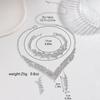 3pcs Bridal Jewelry Set  Plated Rhinestone Fold Clutch Bracelet Tassel Earrings Wedding Jewelry Gift Trendy Style