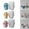 3D Skull Resin Molds Halloween Candle Mold Rose Skull Shaped Candle Making Mould Handmade Fondant Cake Aromatherapy Mold
