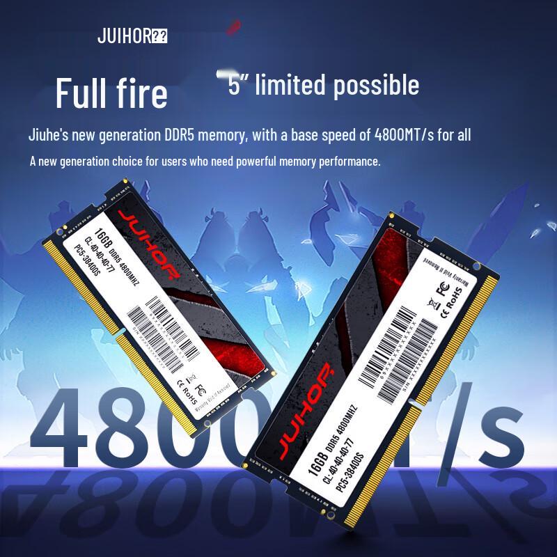 JUHOR 16GB DDR5 4800MHz Laptop RAM