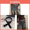 Vintage Retro Pu Leather Wide Belt For Women With Zinc Alloy Buckle For Denim Waist Accessory