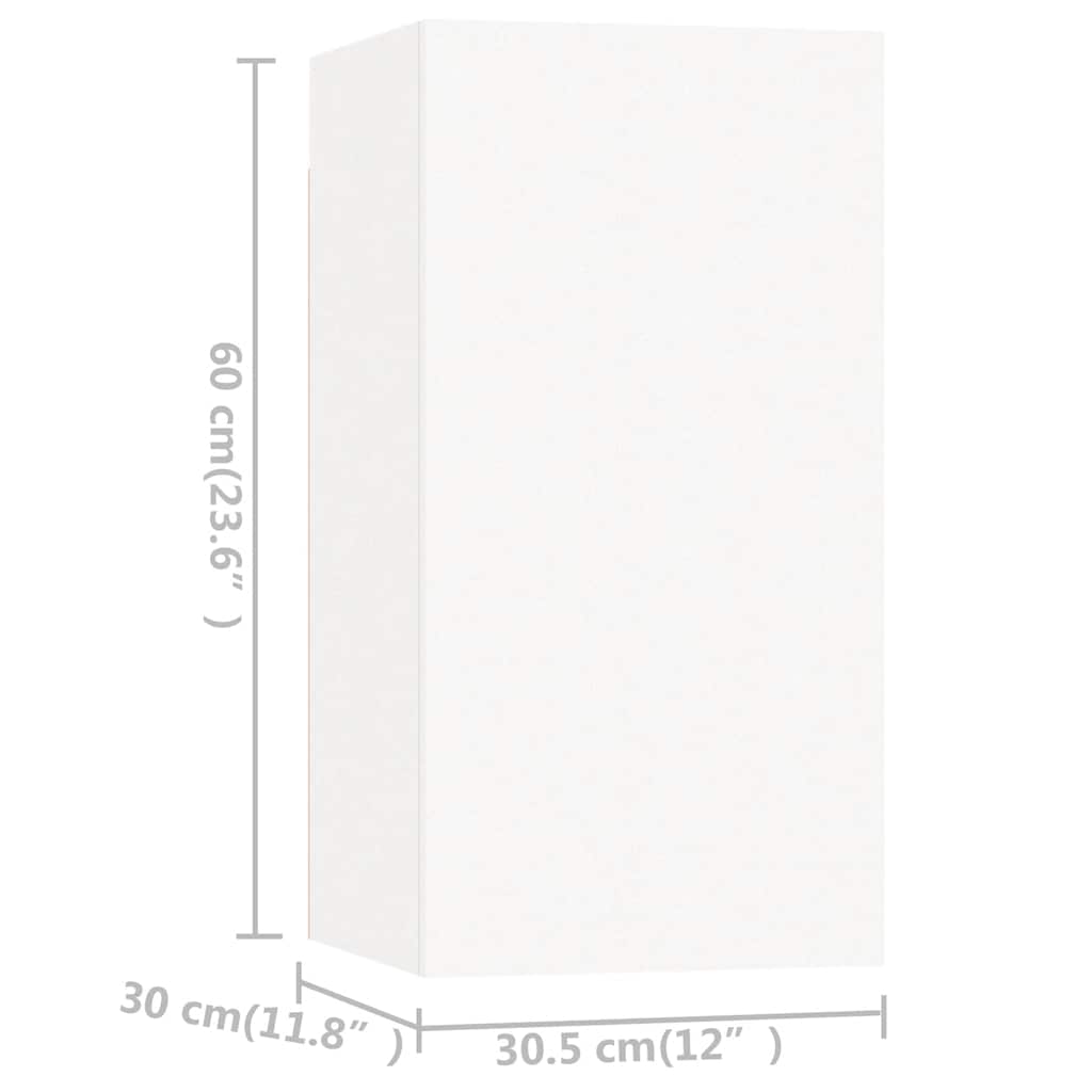 8 Piece TV Cabinet Set White Particleboard