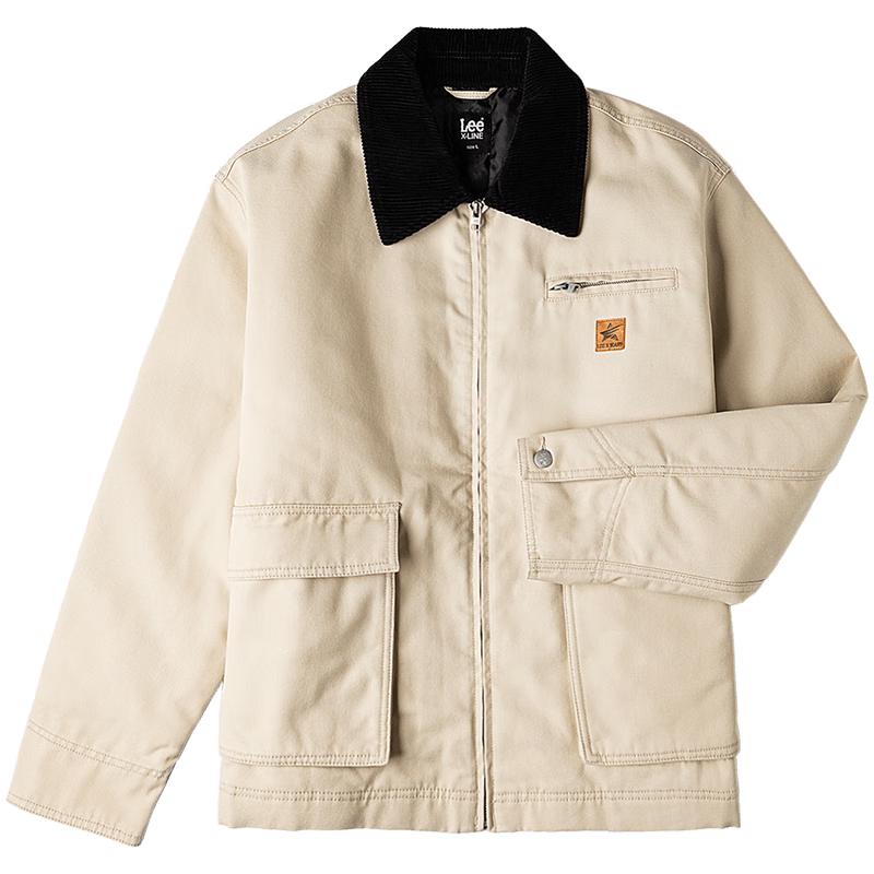 

Lee Men s Color-Block Lapel Zipper Workwear Cotton Jacket L