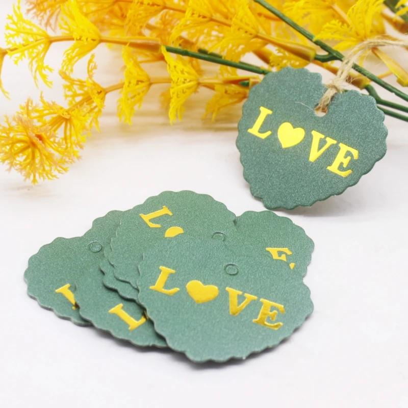 

100TAG20MSTRING 4x5 см этикетка для поделок/выпечки/конфет зелёный