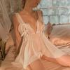 Sexy Lingerie Women Crotchless Sleepwear Pajamas Lace Night Dress Erotic Clothing Exotic Babydoll Female Underwear Sets G-string