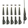 10PCS Carp Fishing Lead Clip With Pin Professional Tail Rubber Anti Tangle Sleeve Fit With QC Swivel Terminal Tackle For Carp Fishing Rigs
