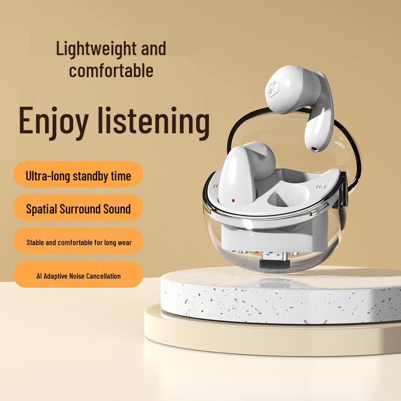Wireless Bluetooth Headset: Semi-In-Ear, Long Battery, High-Quality Sound, Comfortable Fit, Active Noise Cancellation