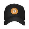 Bitcoin BTC Logo  Crypto Merge Minimalist Baseball Cap  Vintage Couple Women Hip Hop Hats Adjustable Baseball Caps Birthday Gift