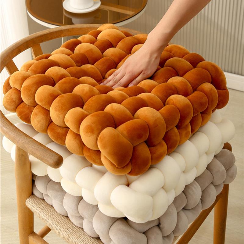 Nordic Woven Throw Pillow - Plush Square Backrest Sofa Cushion for Home Decor