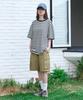 FILLUMINATE Semi-Crop Multi-Stripe T-Shirt - Brown