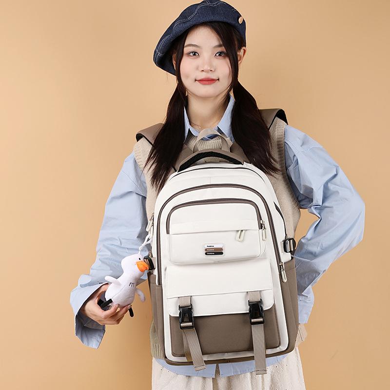 female light and simple primary school student large-capacity burden reduction high school student campus backpack