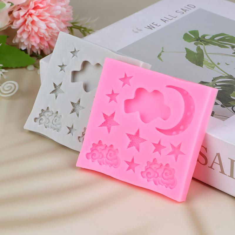 1Pc Fondant Silicone Cake Mold Cloud Star Moon Chocolate Molds Clouds Mould Cake Decorating Accessories Diy Tools
