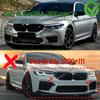 Front Bumper Lip Splitter Spoiler Diffuser Protector For BMW 5 Series F90 M5 2018-2020 Pre-Facelift Gloss Black Bodykits Tuning