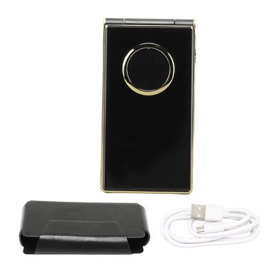 Clamshell-Handy, 2G, großer Bildschirm, lange Standby-Zeit, Klapphandy, 5900 mAh, Dual-SIM, Seniorenhandy, Gold
