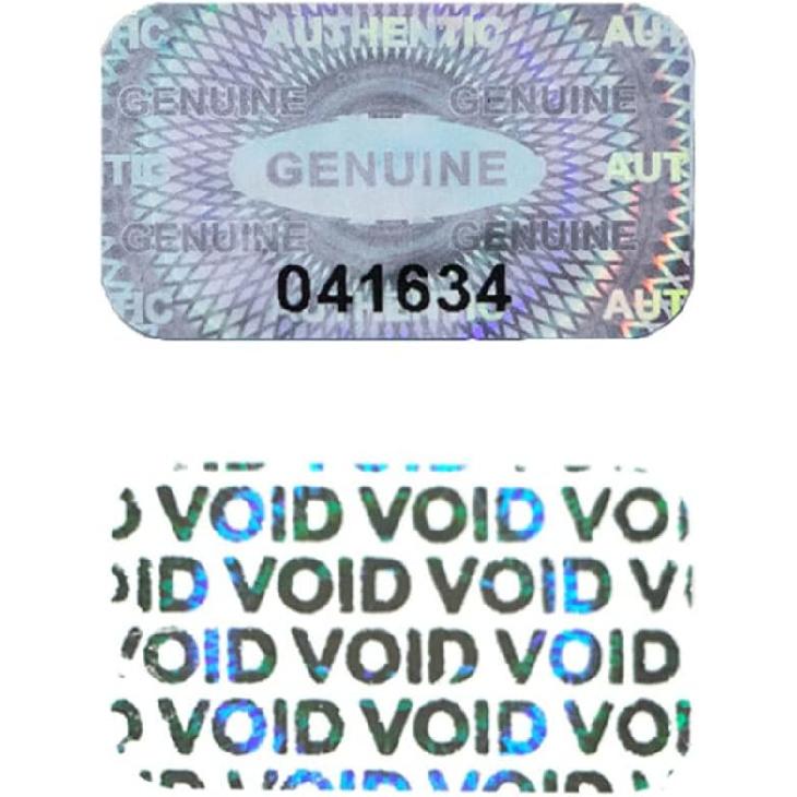 Dose Not Apply 300 Pcs Authentic Hologram Labels/Stickers Silver Transfer Tamper Evident Security Warranty Void Seals/Stickers High Security Proof
