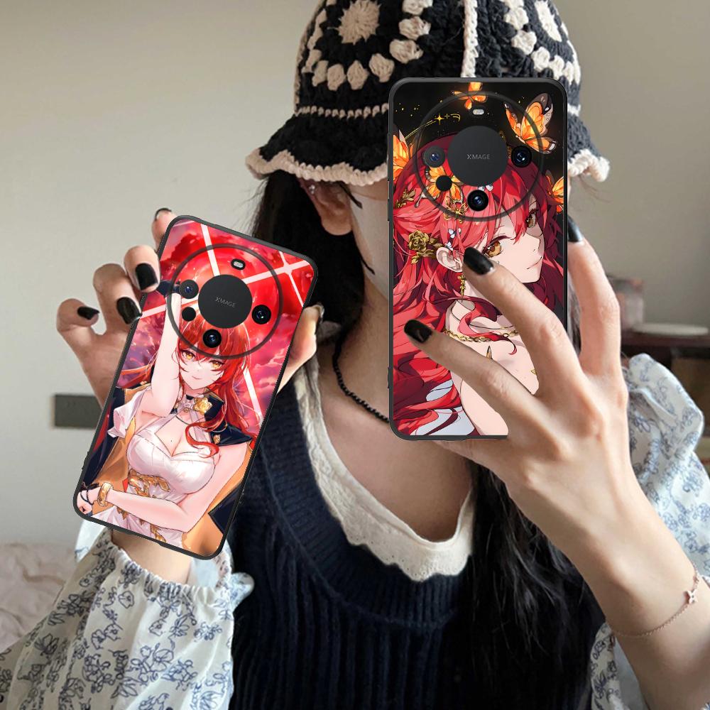 HSR Himeko Matte TPU Mobile Phone Case for Huawei Mate 60 50 40 30 20 10 Pro Plus Lite E 5G Colorful Printing Cover