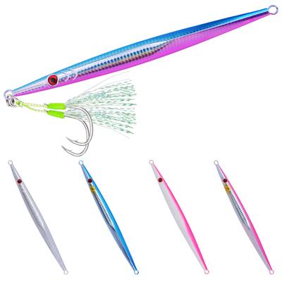 Long-distance Lure Fishing Jig Sea Fishing Long Strip Fast Pulling Stainless Steel Live Bait 60-300g Quick Sinking Slow Shaking