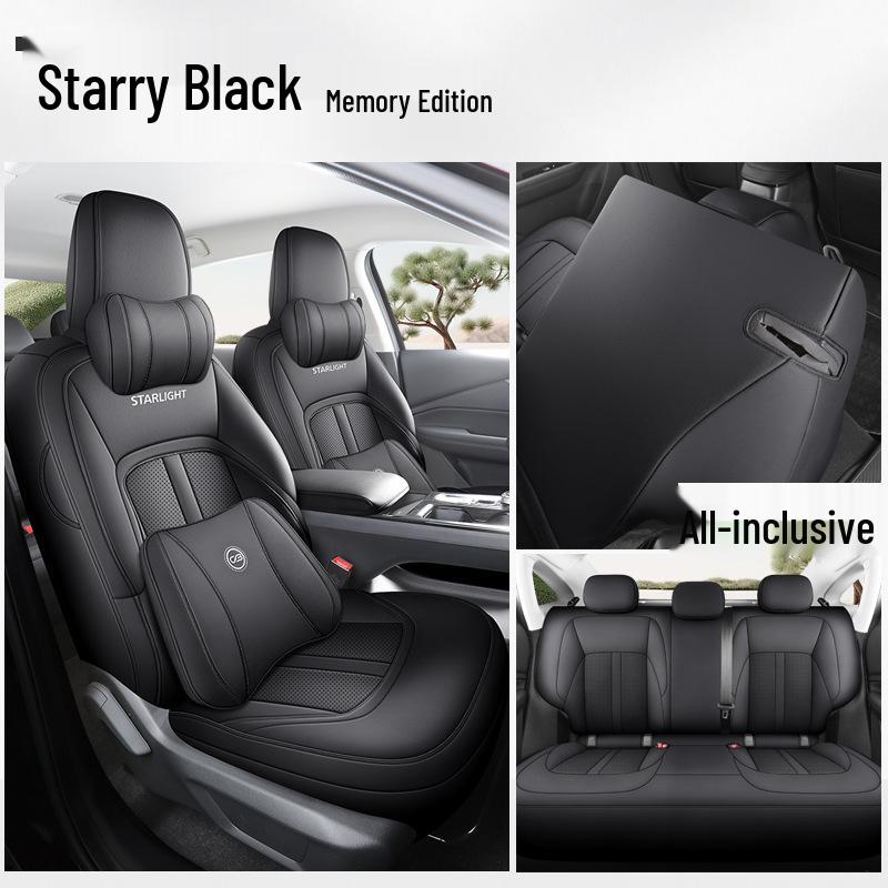 Wuling Xingguang Full Leather Car Seat Cushion - Universal Four-Season Model for Five-Seater