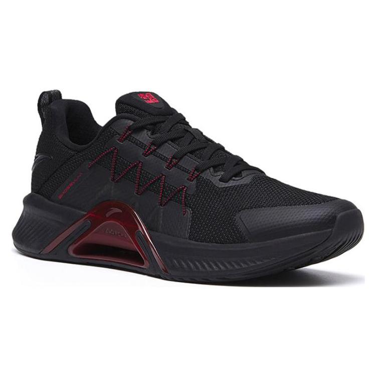 New Anta Stable As A Mountain 2 Cushioning Anti Slip And Wear Resistant Low Top Training Shoes Men's Black Red 112317786-1