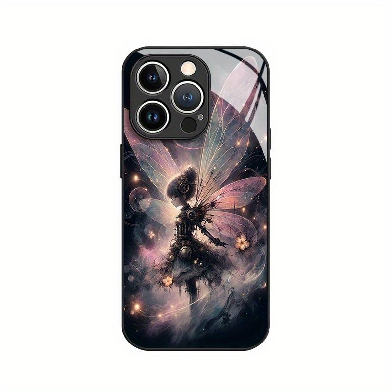 Starry Illusion Butterfly Pattern Tempered Glass Phone Case For iPhone 11 12 13 14 15 16 17 Pro Max 17Air 7 8 Plus XS X XR Cover