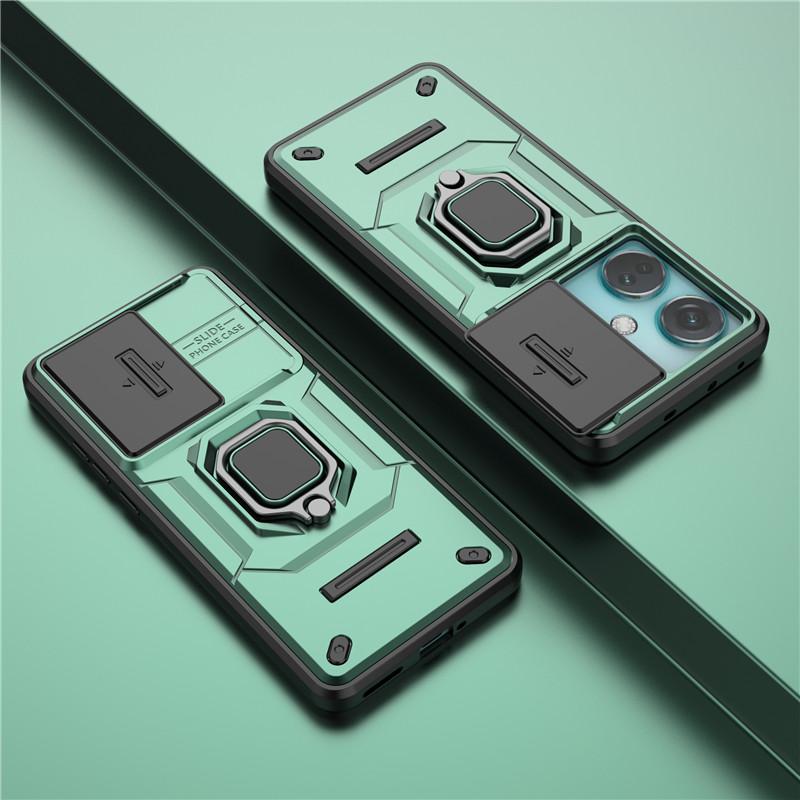 

Чехол для OnePlus Nord CE3 Чехол для Nord CE3 5G Чехол 6,7 дюйма Защита объектива Ударопрочный Магнитный держатель с окном Push window For OnePlus Nord CE3 зелёный