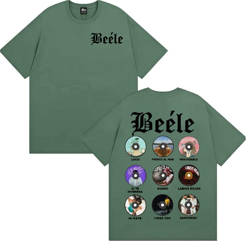 

Рэпер BEELE Музыкальный альбом 2025 Графические футболки Мужская одежда Хип-хоп Уличная футболка Унисекс Хлопок Повседневная Футболка оверсайз 4XL
