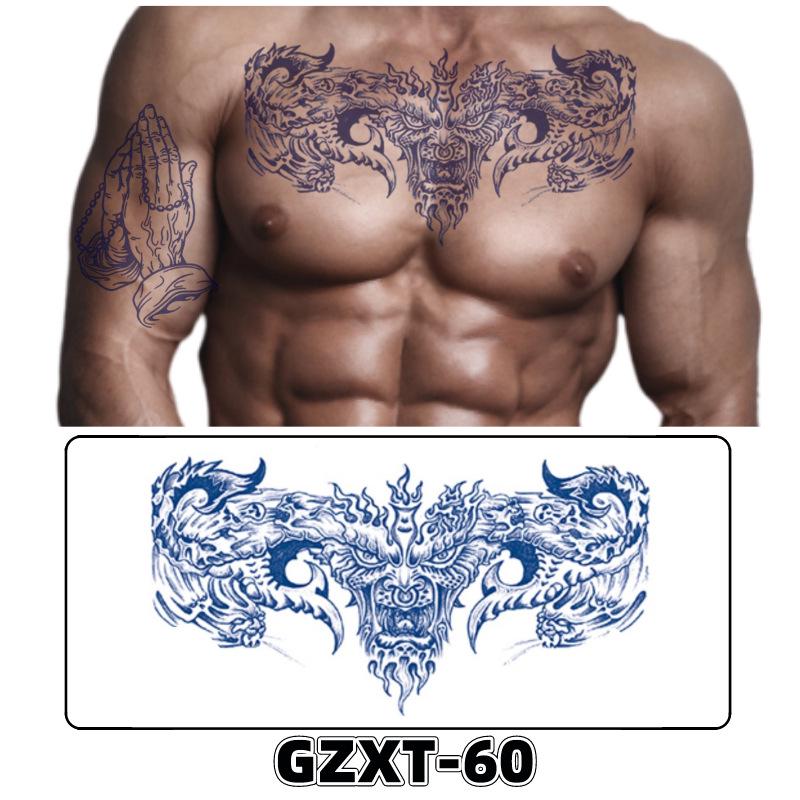 Waterproof Herbal Semi-Permanent Flower & Wings Sleeve Tattoo Sticker