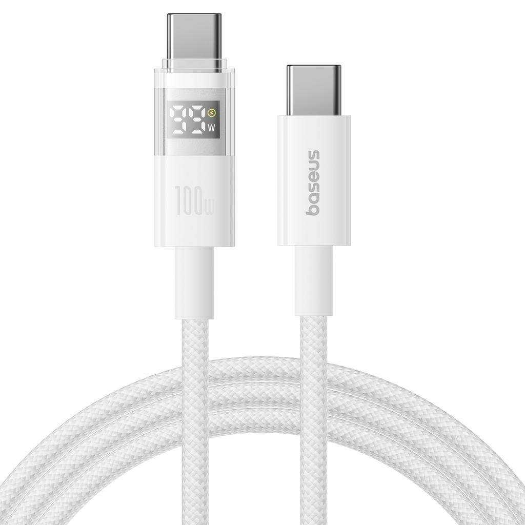 BASEUS Dispaly II 1m Charger Cable Fast Charging 100W Type-C to Type-C Data Cord