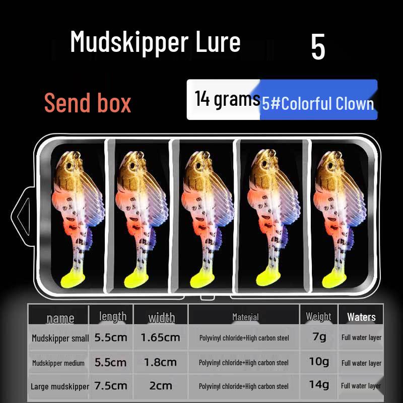 Mudskipper Anti-Snag T-Tail Soft Bait Lure for Bass, Catfish, Blackfish & Mandarin Fish