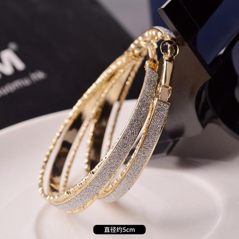 Fashion exaggerated niche temperament fringed earrings retro personality versatile sequined earrings women's long ear jewelry
