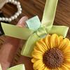 2Pcs Girl Hairpins Versatile Sunflower Decor Hair Clips Wide Soft Ribbon Decoration Side Bangs Hair Pins Hair Accessories