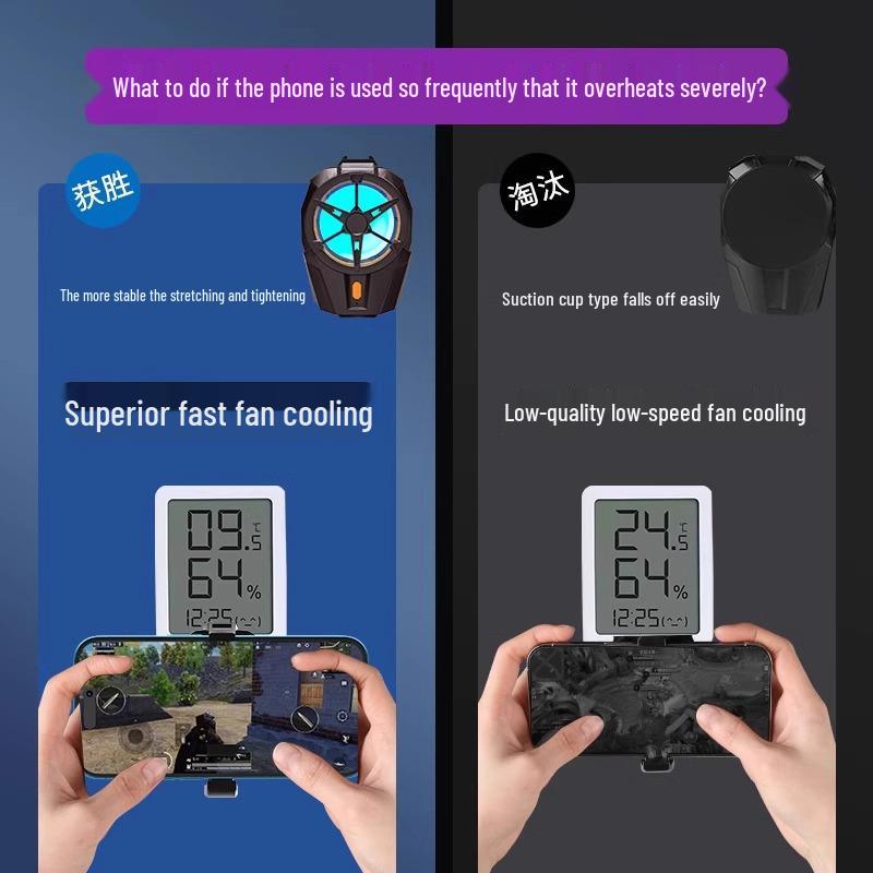E-Sports Handykühler mit leisem Lüfter und Halbleiterkühlung für Gaming und Live-Streaming